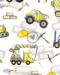 Baustelle /bagger/gabelstapler gelb weiß