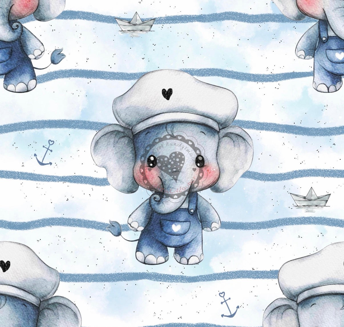 Elefant/Anker/Maritim gestreift