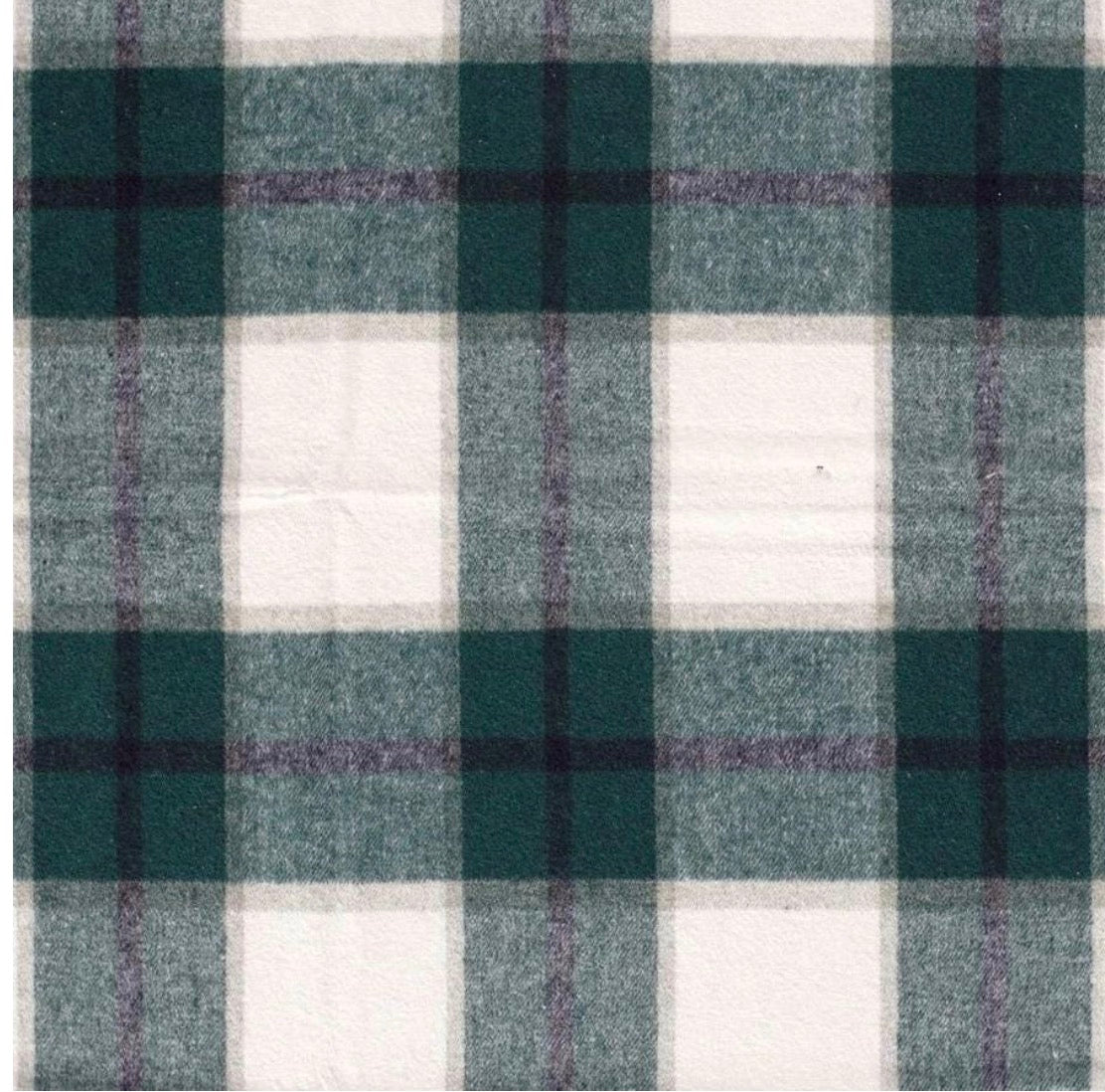 Jacquard-Flanell -Karo -Grün