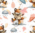 Regen-Fuchs-Herbstzeit