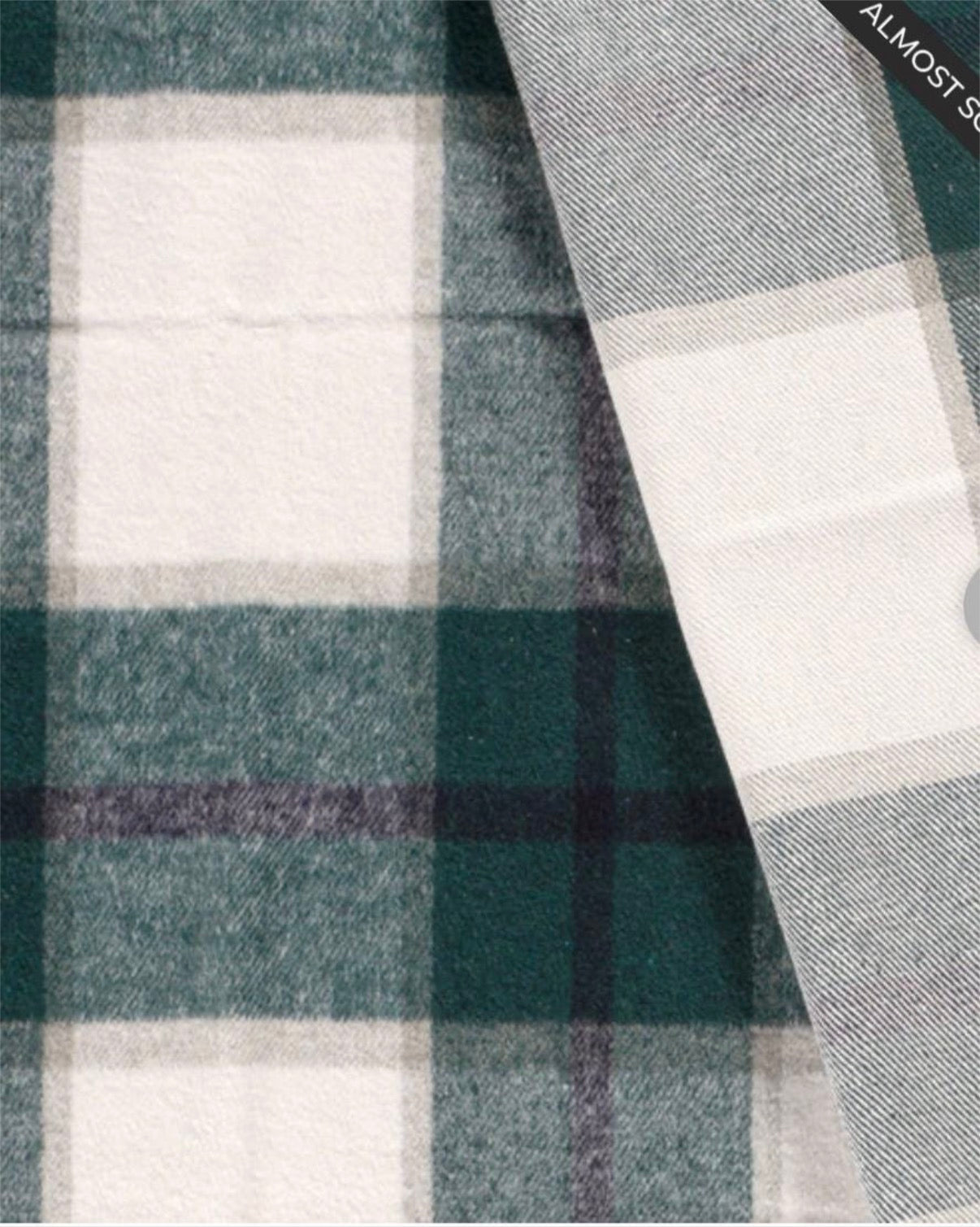Jacquard-Flanell -Karo -Grün