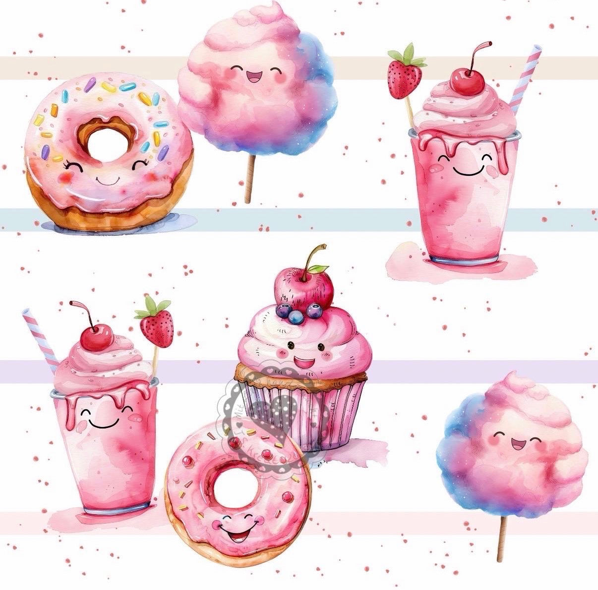 Donut / zuckerwatte rosa