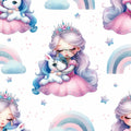 Einhorn-Prinzessin -Regenbogen -Rosa /blau