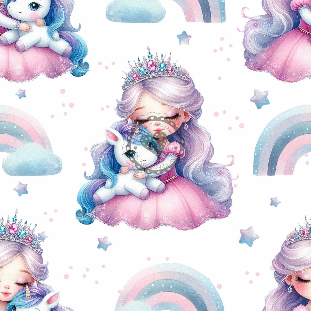 Einhorn-Prinzessin -Regenbogen -Rosa /blau