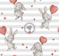 Hase/ Ballon /herz gestreift