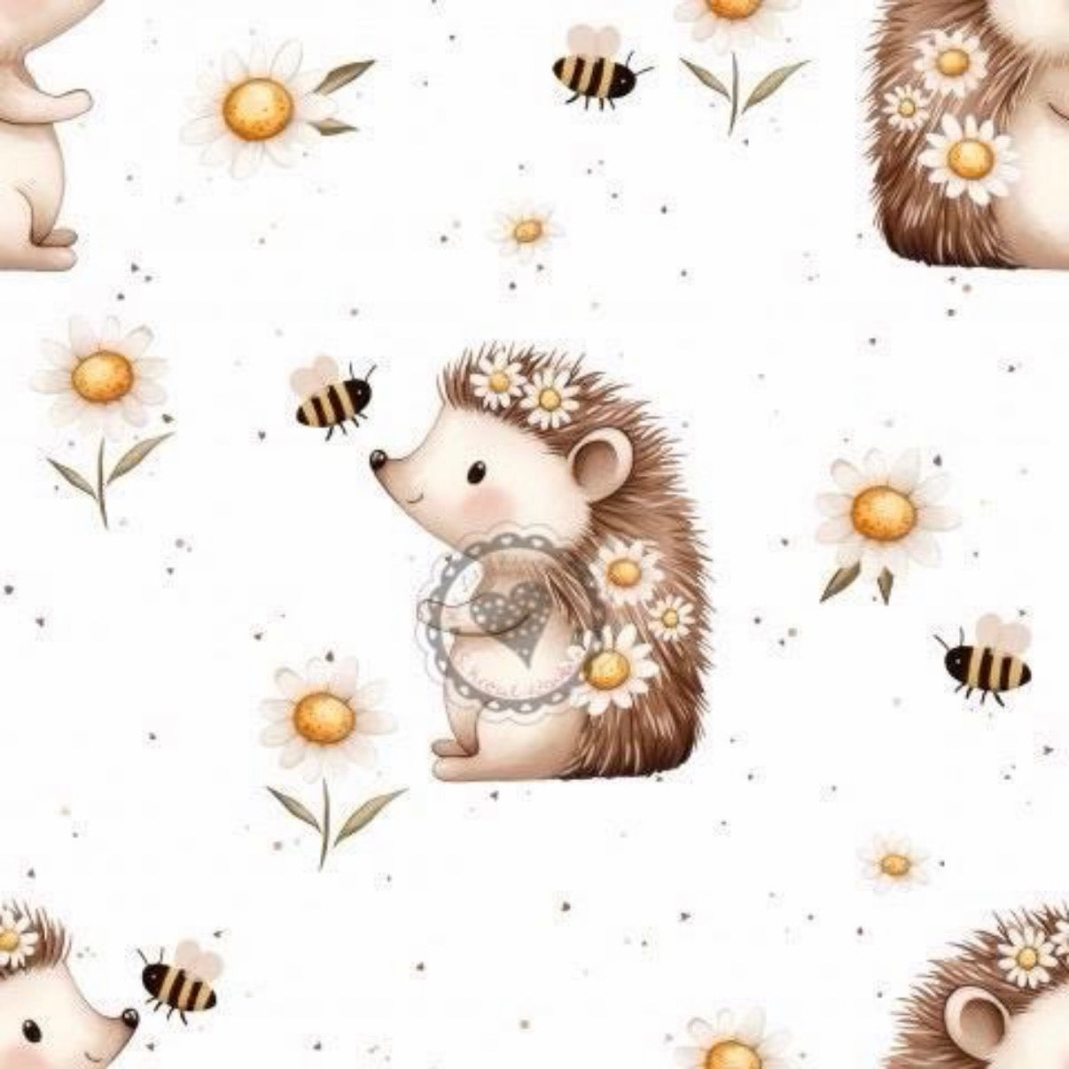 Igel-Biene-Gänseblümchen