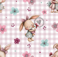 Hase/Kuscheltier kariert rosa