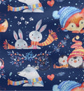 Winterfuchs weiß/blau