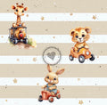 Rutscherbande-Giraffe-Hase-Löwe-Auto