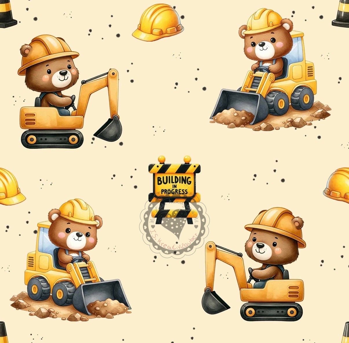 Bagger/bär /Baustelle gelb