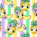 Sweet Ananas-Lila/mint/weiß