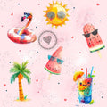 Eis /Sommer /Sonne /rosa/blau