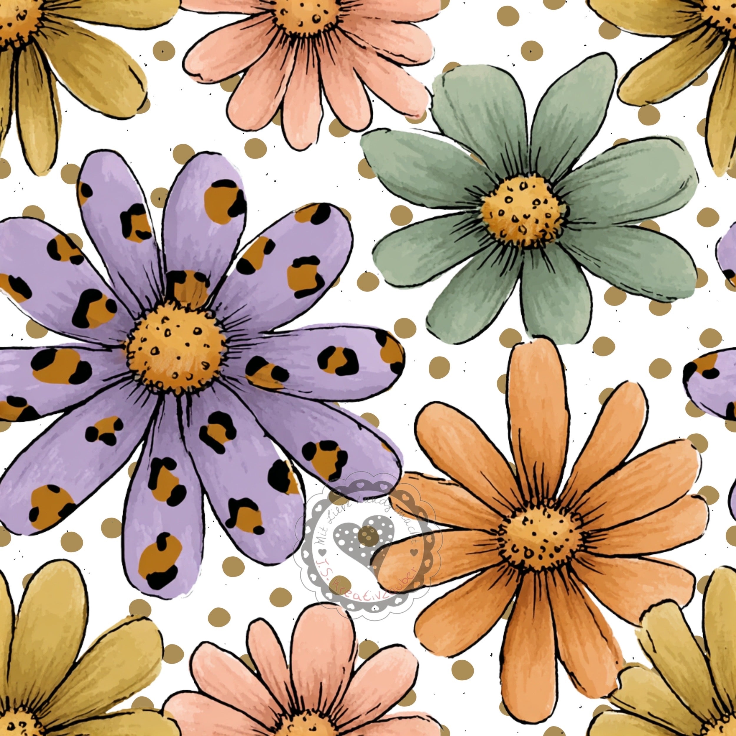 Leo Blumen lila Mint gold