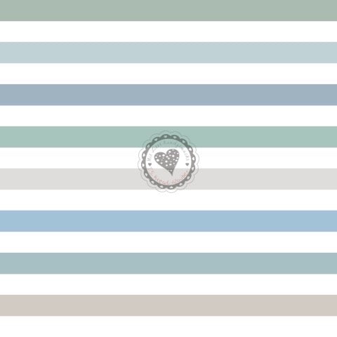 Streifen weiß blau beige grün