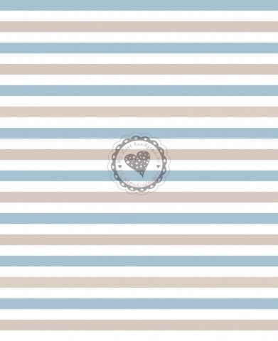 Streifen weiß blau beige